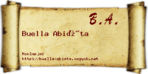 Buella Abiáta névjegykártya